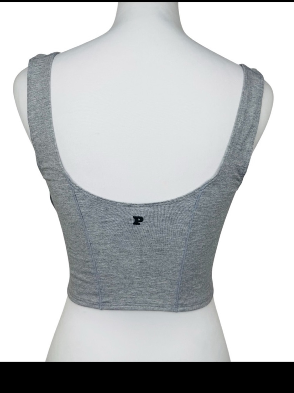 NWT PiNK Victoria's Secret All Day Cotton Longline Heather Gray Sports Bra Top - Picture 5 of 11